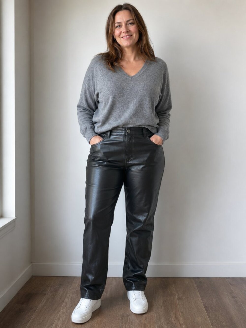 Abercrombie & Fitch Curve Love Faux Leather Pants Ultra High Rise Size 34/18L